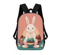 sinyumoney Easter Bunny with Eggs Mochilas Escolares Mochilas Informales Mochilas De Día Bolsa Escolar Para Trabajo Y Viajes Para El Campus Viajes Al Aire Libre Deportes 17inch