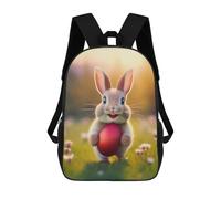 sinyumoney Easter Bunny with Red Egg 17inch Mochilas Escolares Impresas En 3D, Mochilas Escolares De Moda Para Niños De Primaria Y Secundaria