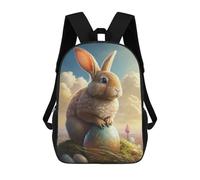 sinyumoney Easter Bunny X Mochila Infantil, Mochila Escolar Impresa En 3D, Mochila Para Niños Y Niñas, Mochila Escolar Ajustable Para La Escuela Primaria 17inch