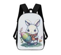 sinyumoney Easter Rabbit Cute Mochilas Impresas En 3D Para Niños 17inch Mochilas De Moda Informales Para El Día A Día, Bolsas De Viaje, Mochilas Informales Para Exteriores Para Niños Y Niñas