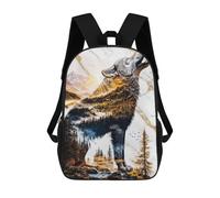 sinyumoney Echoes of The Wild Mochila Infantil Para Niñas, Mochila Escolar 3D, Mochila Para Niños Pequeños, Mochila Informal De Día, Mochila Escolar De Moda 17inch
