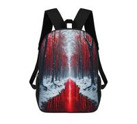 sinyumoney Edgar Allen Poe The Raven Mochila Escolar Impermeable Mochila de Viaje Bolsa de Ordenador para Niñas Niños y Adolescentes, Bosque Bloodstained, 17"
