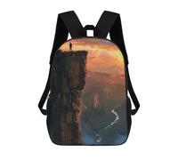 sinyumoney Edge of The World Mochila Escolar Infantil Impresa En 3D Para Niños, Mochilas De Viaje, Bolsas Para Libros, Mochila Escolar Infantil 17inch
