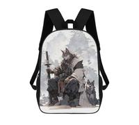 sinyumoney Edo Lonely Wolf Mochila Infantil Con Impresión 3D, Mochila Escolar Para Niños, Mochila Informal Divertida Para Niños Y Adolescentes 17inch