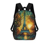 sinyumoney Eiffel Tower Abstract 1 Mochilas Para Niños Mochila Escolar Mochila Escolar Impresa En 3D Para Niños Estudiantes De Primaria Y Secundaria 17inch