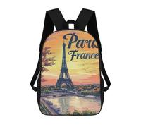 sinyumoney Eiffel Tower Paris France Mochilas Mochilas Infantiles Mochila Escolar Mochila Escolar Infantil Impresa En 3D Mochilas De Viaje De Moda Para Niños De Primaria Y Secundaria 17inch