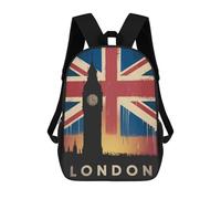 Sinyumoney Eiffel Tower Sketch Mochilas Impresas 3D Para Niños, Bolsas De Escuela De Moda Para Niños Bolsas De Viaje, Bolsas De Escuela Para Estudiantes De Primaria, London Skyline, 17"
