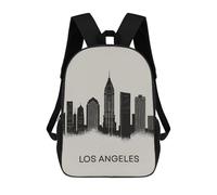 Sinyumoney Eiffel Tower Sketch Mochilas Impresas 3D Para Niños, Bolsas De Escuela De Moda Para Niños Bolsas De Viaje, Bolsas De Escuela Para Estudiantes De Primaria, Los Ángeles Skyline, 17"