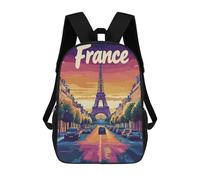 sinyumoney Eiffel Tower Sunset Mochila Escolar Infantil Impresa En 3D Para Niños, Mochilas De Viaje De Alta Capacidad, Bolsas Para Libros, Mochila Escolar Infantil 17inch