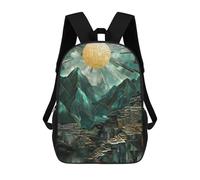 sinyumoney El Dorado Kintsugi Mosaic Mochilas Impresas En 3D Para Niños, Mochila Escolar, Mochila Informal Para Exteriores, Mochila Informal De Moda Para Niños, Lindas Bolsas De Viaje 17inch
