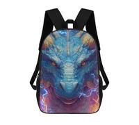 sinyumoney Electric Dragon Head Artwork Mochila Escolar Grande Para Niños Para El Campus, Actividades Al Aire Libre, Viajes Y Deportes 17inch