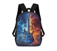 sinyumoney Electric Guitar Art Print-3 17inch Mochila Escolar Impresa En 3D Para Niños, Mochila Escolar Informal De Moda, Mochilas De Viaje Para Niños Y Estudiantes.