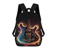 sinyumoney Electric Guitar Art Print Mochilas Infantiles Mochila Escolar Impresa En 3D Para Niños Mochilas De Viaje Bolsas Para Libros Para Niños 17inch Mochila Escolar