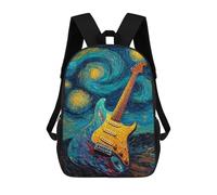 sinyumoney Electric Guitar in Starry Night Mochilas Infantiles Impresas En 3D Para Niños. Mochilas De Viaje De Moda Para Niños. Mochila Escolar Para Estudiantes De Primaria Y Secundaria.