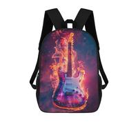 sinyumoney Electric Guitar with Flames-1 17inch Mochila Escolar Impresa En 3D Para Niños, Mochila Escolar Informal De Moda, Mochilas De Viaje Para Niños Y Estudiantes.