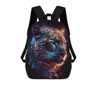 sinyumoney Electric Leopard Portrait Mochila Escolar Infantil De Moda Informal Mochilas Infantiles Impresas En 3D Mochila Grande Para Niño 17inch