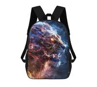 sinyumoney Electric Lion Art Print -2 Mochila Escolar Infantil De 17 Pulgadas, Mochila Escolar Impresa En 3D Para Niños De Primaria Y Secundaria