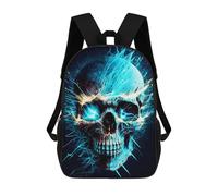 sinyumoney Electric Skull Artwork Mochila Infantil Para Niñas Y Niños, Mochila De Día, Escuela Primaria, Perfecta Para La Vuelta Al Cole O Educación Física, Regalos Y Viajes 17inch