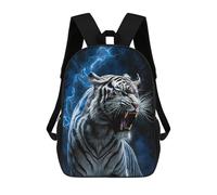 sinyumoney Electric Tiger Roar Wall Art Print Mochila Escolar De 17 Pulgadas Para Adolescentes, Con Estampado 3D, Ajustable Y Con Bolsillos, Ideal Para Niños, Niñas Y Estudiantes.