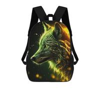 sinyumoney Electric White Wolf Mochila Infantil, Mochila Escolar De Gran Capacidad Para Estudiantes, Mochila Para Libros, Mochila Para Niños, Niñas, Adultos Y Adolescentes 17inch