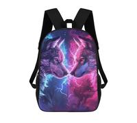 sinyumoney Electric Wolf Encounter Mochilas Impresas En 3D Para Niños 17inch Mochilas De Moda Informales Para El Día A Día, Bolsas De Viaje, Mochilas Informales Para Exteriores Para Niños Y Niñas