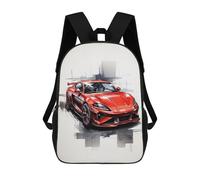 sinyumoney Electrifying Red Car Mochila Infantil, Mochila Escolar Infantil, Mochilas Escolares Impresas En 3D Para Niños Y Estudiantes Adolescentes 17inch