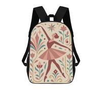 sinyumoney Elegant Ballerina Art Deco Illustration Mochila Escolar Impresa En 3D 17inch Mochilas De Moda Para Niños, Mochilas Escolares Para Niños De Primaria Y Secundaria