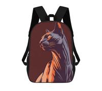 sinyumoney Elegant Cat Portrait Mochilas Infantiles Escolares Impresas En 3D, Mochilas Para Niños, Mochilas De Viaje Para Niños Y Niñas, Mochilas Escolares Para Niños 17inch