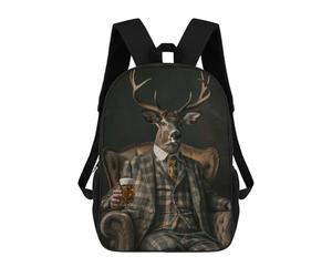 sinyumoney Elegant Elk Mochila Escolar, Mochila Para Portátil, Mochila Para Camping, Aventuras Al Aire Libre Y Viajes Diarios 17inch