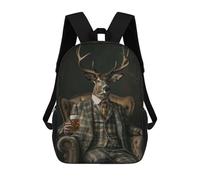 sinyumoney Elegant Elk Mochila Escolar, Secundaria, Preparatoria, Universidad, Mochila De Viaje Para El Campus, Viajes Al Aire Libre, Deportes 17inch