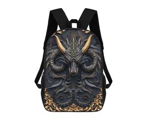 sinyumoney Elegant Golden Dragon Art Mochilas Escolares De Moda Para Papelería, Impermeables, Informales, Para Hombres, Mujeres Y Adolescentes 17inch