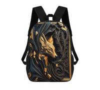 sinyumoney Elegant Golden Fox Art Decoration Mochila Escolar, Secundaria, Preparatoria, Universidad, Mochila De Viaje Para El Campus, Viajes Al Aire Libre, Deportes 17inch