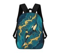 sinyumoney Elegant Orca Whale Art Mochilas Infantiles Escolares Impresas En 3D, Mochilas Para Niños, Mochilas De Viaje Para Niños Y Niñas, Mochilas Escolares Para Niños 17inch
