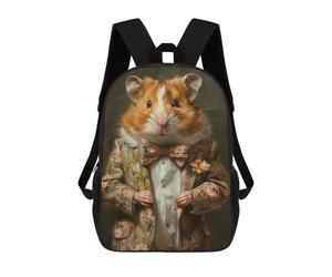 sinyumoney Elegant Suit Cute Hamster Mochila Escolar/de Trabajo/para Portátil Para Hombres, Mujeres Y Adolescentes 17inch