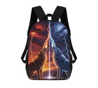 sinyumoney Elemental Wolves Howling at The Sky Mochila Escolar, Mochila De Negocios, Mochila Impermeable Para Libros Para Hombres, Mujeres Y Adolescentes 17inch