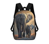 sinyumoney Elephant Animal Family Mochila Para Niños, Adolescentes Y Estudiantes, Mochilas Para Niñas, Mochilas Para Niños Pequeños, Primaria Y Secundaria 17inch