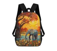 sinyumoney Elephant Color Mochila Escolar Impresa En 3D Mochila Escolar De Moda Para Niños Mochilas Para Niños Estudiantes De Secundaria 17inch