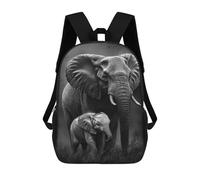 sinyumoney Elephant Family Portrait Mochila Escolar Infantil Impresa En 3D, Mochila Informal De Moda Para Niños, Mochila De Viaje De Alta Capacidad Para Libros Para Niños 17inch