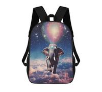 sinyumoney Elephant Flying in Space Mochila Escolar Resistente Al Agua, Mochila De Viaje, Bolsa Para Computadora Para La Escuela/trabajo/viajes 17inch