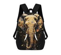 sinyumoney Elephant Golden Splatter Mochila Escolar Mochila De Día Mochila De Negocios Mochila Impermeable Para Libros Para Hombres/mujeres 17inch
