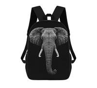 sinyumoney Elephant Head with Horns 17inch Mochila Escolar Impresa En 3D Para Niños, Mochila Escolar Informal De Moda, Mochilas De Viaje Para Niños Y Estudiantes.