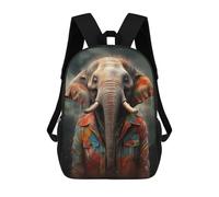 sinyumoney Elephant in Colors Animal Mochilas Impresas En 3D Para Niños, Mochila Escolar, Mochila De Moda Para Niños De Primaria Y Secundaria 17inch
