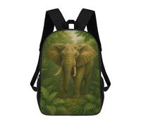 sinyumoney Elephant in Lush Green Jungle Mochila Escolar, Mochila Para Portátil, Mochila Para Adolescentes, Niñas, Niños, Mujeres Y Hombres 17inch