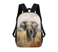 sinyumoney Elephant in Savanna Watercolor Mochila Escolar Secundaria Informal Para Viajes - Perfecta Para Viajes, Trabajo Y Uso Diario 17inch