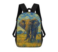 sinyumoney Elephant in Starry Night Style Mochila Impermeable Para Ordenador Portátil Para Niños/niñas/adolescentes 17inch