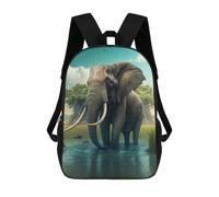 sinyumoney Elephant in Water Scene Mochila Escolar Mochila Para Niños Impresa En 3D Mochilas Infantiles Para Niños Y Niñas Mochilas Escolares Mochilas De Viaje Para Niños 17inch