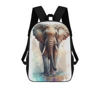 sinyumoney Elephant Majesty in Watercolor Mochila Escolar Infantil Impresa En 3D Para Niños, Mochilas De Viaje, Bolsas Para Libros Para Niños Estudiantes De Primaria 17inch