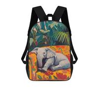 sinyumoney Elephant Napping on A Couch Mochila Escolar, Mochila Informal, Mochila De Día, Mochila Escolar, De Trabajo, De Viaje Para Niñas, Adolescentes 17inch