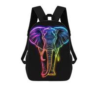 sinyumoney Elephant Neon Animal Mochila Infantil Escolar Para Niños Con Estampado 3D De Dibujos Animados, Mochila Escolar Para Estudiantes, Mochila Para Portátil Para Niños Y Niñas 17inch