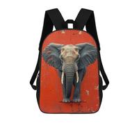 sinyumoney Elephant on Red Wall Mochila Escolar, Mochila De Negocios Para Portátil, Mochila Informal Unisex Para Hombres, Mujeres Y Adolescentes 17inch